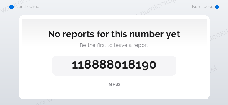Phone number details for +118888018190