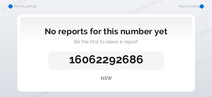Phone number details for +16062292686