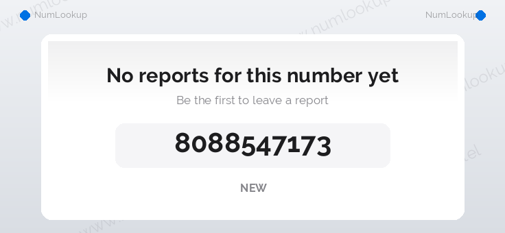 Phone number details for 8088547173